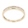 9ct Yellow Gold 0.25ct Princess And Baguette Cut Diamond Half Eternity Ring