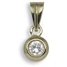 9 Carat Yellow Gold 25pts Rubover Pendant