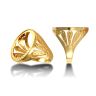 9ct Yellow Gold Welsh Feathers Full Sovereign Ring Mount