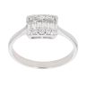 18ct White Gold 0.35ct Brilliant And Baguette Cut Diamond Cluster Ring