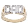 9ct Yellow Gold Cubic Zirconia Dad Ring