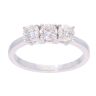 18ct White Gold 0.90ct Diamond Trilogy Ring