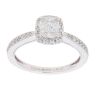 18ct White Gold 0.40ct Brilliant And Pie Cut Diamond Cluster Ring