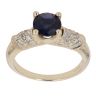 9ct Yellow Gold 0.10ct Diamond And Sapphire Ring