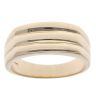 9ct Yellow Gold Linear Patterned Signet Ring