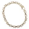 9ct Yellow Gold Flat Byzantine Bracelet 7"