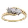 18ct Yellow Gold 0.50ct Brilliant Cut Diamond Trilogy Ring