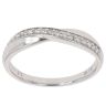 9ct White Gold 0.20ct Brilliant Cut Diamond Crossover Ring