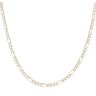 9ct Yellow and White Gold Diamond Cut Figaro Chain 16"