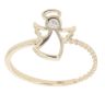 Children's 14ct Yellow Gold Cubic Zirconia Angel Ring