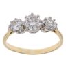 18ct Yellow Gold 1.35ct Brilliant Cut Diamond Trilogy Ring