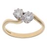 18ct Yellow Gold 0.65ct Brilliant Cut Diamond Two Stone Ring