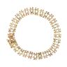 18ct Yellow, White And Rose Gold Fancy Bracelet 7"