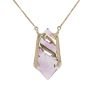 9ct Yellow Gold Amethyst Pendant And Chain 16"