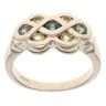 9ct Yellow Gold Green and Yellow Gemstone Stone Set Ring