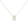 18ct Yellow Gold Cubic Zirconia Pendant and Chain 18"