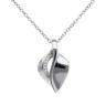 925 Sterling Silver Cubic Zirconia Leaf Pendant and Chain 18"