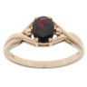 9ct Yellow Gold Garnet Single Stone Ring