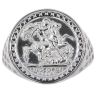 Silver St George Coin Ring By Icesia