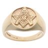 9ct Yello Gold Masonic Circular Signet Ring