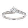 18ct White Gold 0.40ct Diamond Solitaire Twist Ring