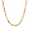 18ct Yellow ﻿Gold on Sterling Silver 4.2mm Heavy Solid Byzantine Chain Necklace
