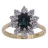 18ct Yellow Gold 0.60ct Diamond and Sapphire Cluster Ring