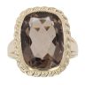 9ct Yellow Gold Smoky Quartz Solitaire Ring