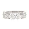 Sterling Silver Cubic Zirconia Half Eternity Cocktail Ring