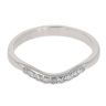 9ct White Gold 0.20ct Brilliant Cut Diamond Wishbone Ring