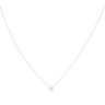 9ct White Gold 0.50ct Lab Grown Princess Cut Diamond Solitaire Pendant and Chain 18"