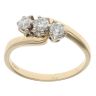18ct Yellow Gold 0.50ct Diamond Trilogy Twist Ring