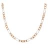 9ct Yellow And White Gold Figaro Chain 20"