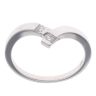 18ct White Gold 0.10ct Brilliant Cut Diamond Wishbone Ring