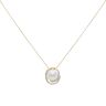 18ct Yellow Gold 0.25ct Brilliant Cut Diamond And Pearl Pendant And Chain 18"