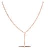 9ct Rose Gold Albert T-Bar Chain 18"