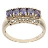 9ct Yellow Gold Five Stone Tanzanite Ring