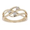 9ct Yellow Gold 0.02ct Diamond Trilogy Ring