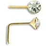 9ct Yellow Gold Cubic Zirconia Nose Stud