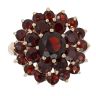 9ct Yellow Gold Garnet Cluster Ring