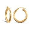 9ct Yellow Gold Zebra Hoop Earrings
