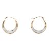 9ct Yellow Gold Cubic Zirconia Hoop Earrings