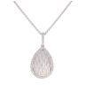 9ct White Gold 0.25ct Diamond Fancy Pendant And Chain 18"