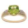 18ct Yellow Gold Peridot And Cubic Zirconia Ring