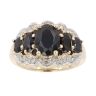 9ct Yellow Gold 0.10ct Diamond And Sapphire Ring