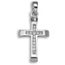 9ct White Gold 0.12ct Diamond Cross Pendant