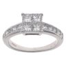 18ct White Gold 1.50ct Princess Cut Diamond Cluster Ring