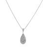 9ct White Gold 0.40ct Brilliant Cut Diamond Cluster Pendant And Chain 20"