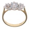 18ct Yellow Gold Three Stone Cubic Zirconia Ring