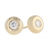 18ct Yellow Gold 0.33ct Rub over Diamond Stud Earrings